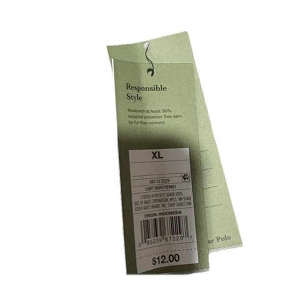 Goodfellow & Co Polo Mens Every Wear Short Sleeve Shirt Light Grey Size XL NWT - Picture 5 of 7